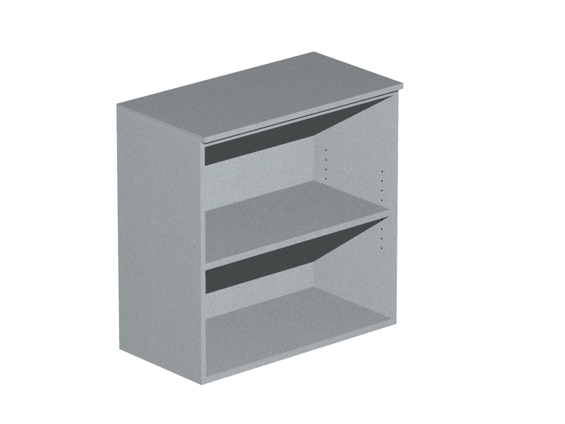 Βιβλιοθήκη Dromeas ανοιχτή διάστασης 80Χ40Χ80Η με κάσωμα σε απόχρωση γκρι ασημί, καπάκι σε απόχρωση γκρι ασημί.