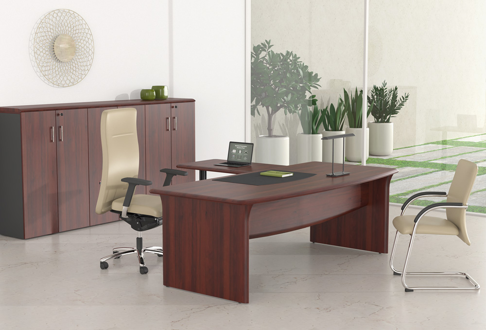 Γραφείο Διευθυντικό Dromeas σειράς Euro One Γωνιακό