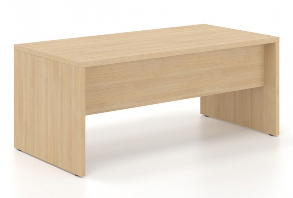 Γραφείο εργασίας Dromeas σειράς Lysis Plus διάστασης 160Χ80Χ73Η σε απόχρωση φυσικό δρυς