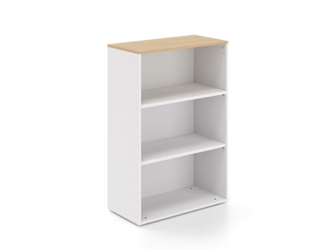 Βιβλιοθήκη Dromeas ανοιχτή διάστασης 80Χ40Χ120Η με κάσωμα σε απόχρωση υπόλευκο, καπάκι σε απόχρωση φυσικό δρυς.