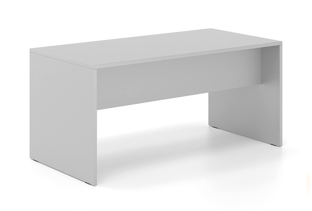 Γραφείο εργασίας Dromeas σειράς Finesse διάστασης 160x80x73Η σε απόχρωση γκρι ασημί.