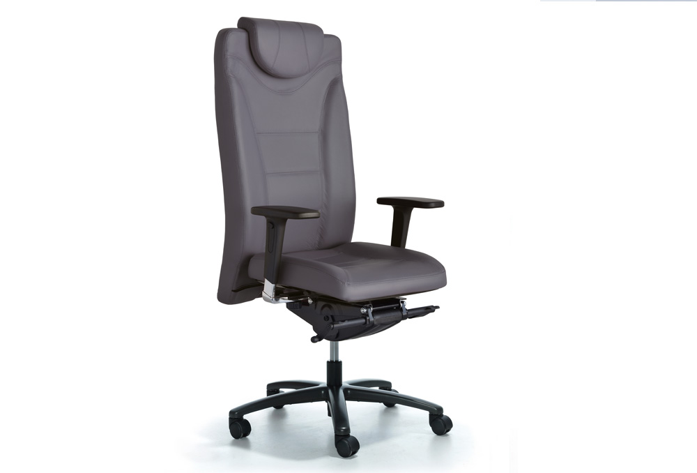 Διευθυντικό Κάθισμα Dromeas Apollo Δερματίνη (0,66×0,66×1,20-1,30) Γκρι Πεντάνευρο Ανθρακί