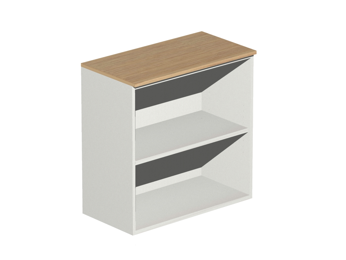 Βιβλιοθήκη Dromeas ανοιχτή διάστασης 80Χ40Χ80Η με κάσωμα σε απόχρωση υπόλευκο, καπάκι σε απόχρωση φυσικό δρυς.