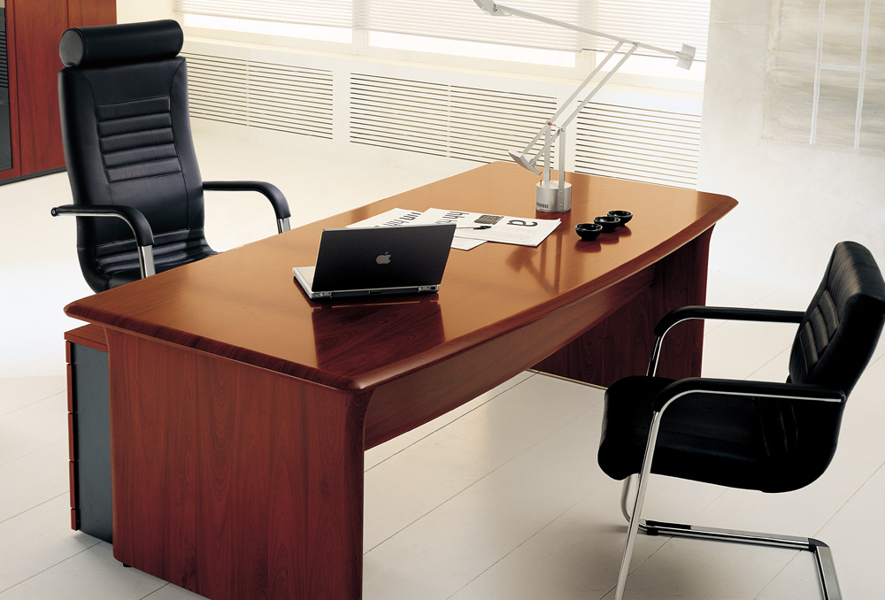 Γραφείο Διευθυντικό Dromeas σειράς Euro One διάστασης 200Χ100Χ73Η σε απόχρωση κερασιάς