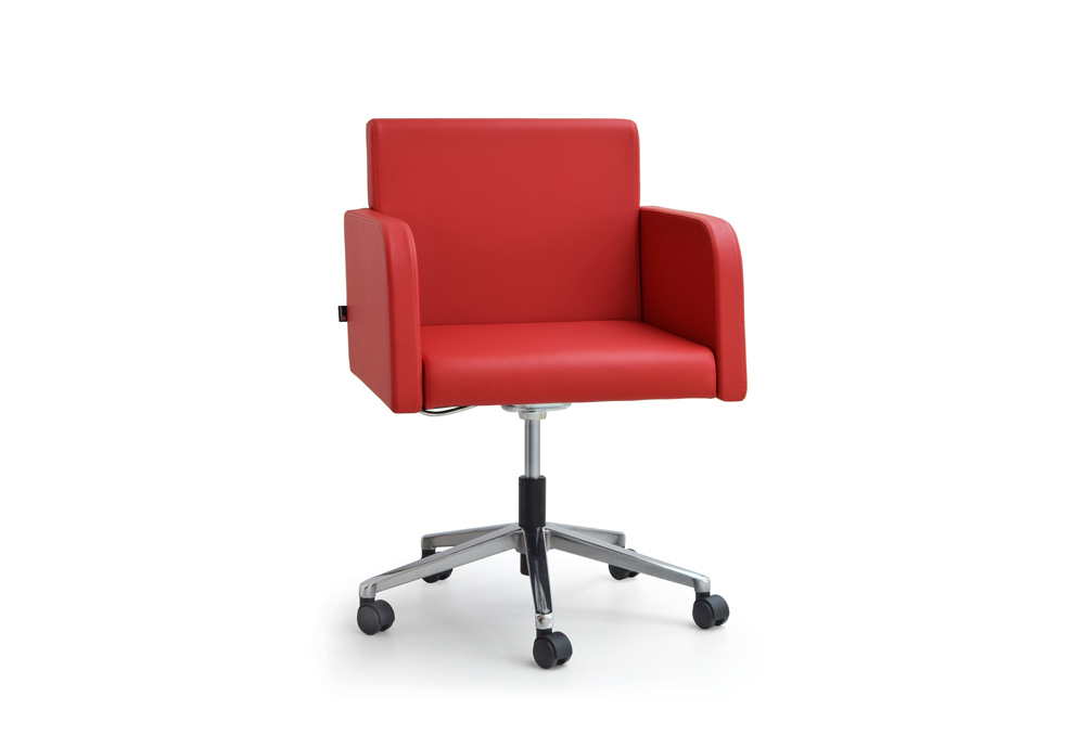 Κάθισμα Eργασίας Dromeas Sofia Ύφασμα Κόκκινο