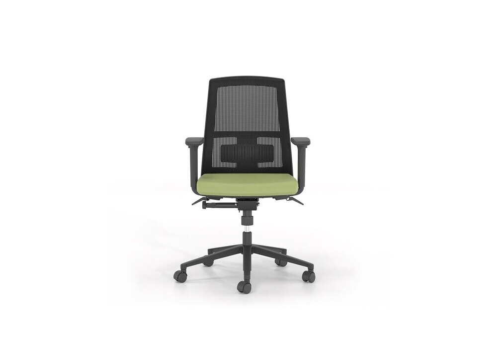 Κάθισμα Εργασίας Dromeas Action (0,66×0,66×0,97-1,19) Πλάτη Δίχτυ Έδρα Δερματίνη Πεντάνευρο Βαμμένο Ανθρακί