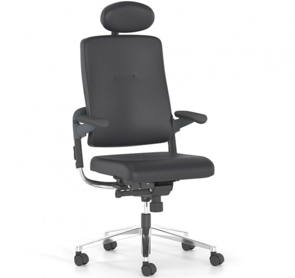 Διευθυντικό Κάθισμα Dromeas Sense D Έδρα Πλάτη Δερματίνη Μαύρη Πεντάνευρο Γυαλισμένο