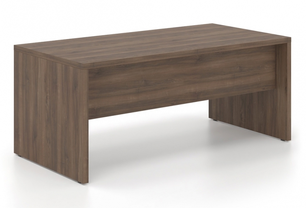 Γραφείο εργασίας Dromeas σειράς Lysis Plus διάστασης 160Χ80Χ73Η σε απόχρωση καρυδιά Η3702