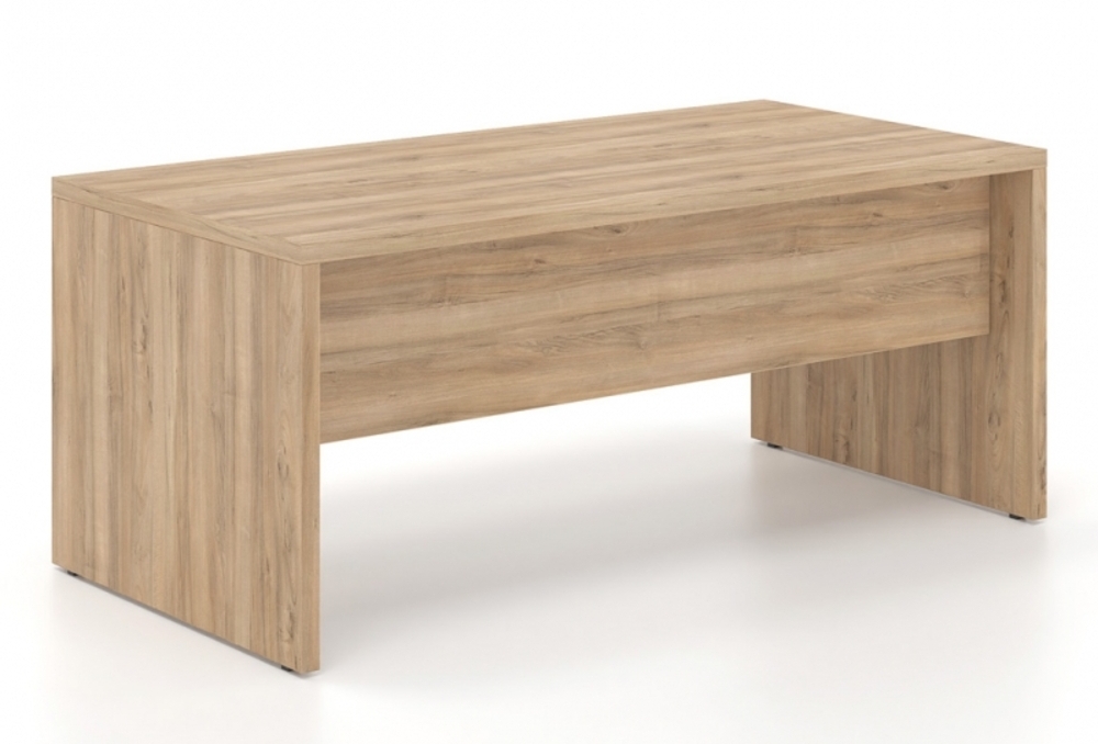 Γραφείο εργασίας Dromeas σειράς Lysis Plus διάστασης 160Χ80Χ73Η σε απόχρωση καρυδιά