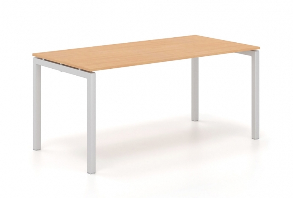 Γραφείο εργασίας Dromeas σειράς Neo διάστασης 160Χ80Χ73Η με σκελετό σε απόχρωση γκρι και επιφάνεια σε απόχρωση οξιά