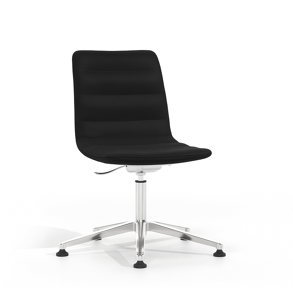 Κάθισμα Συνεργασίας Dromeas Value Ύφασμα Μαύρο,Σκελετός Χρωμιωμένος Διάστασης 53Χ50Χ100Η