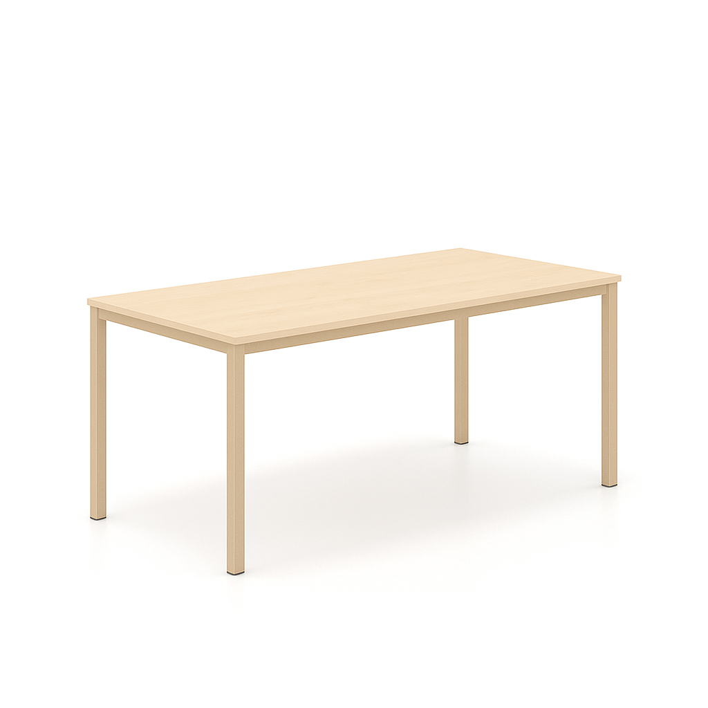 Γραφείο εργασίας Dromeas σειράς Tetra διάστασης 160Χ80Χ73Η με σκελετό σε απόχρωση Gris2800 και επιφάνεια σε απόχρωση συμίδας