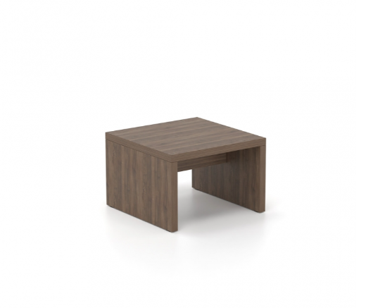 Τραπεζάκι αναμονής Dromeas σειράς Lysis Plus διάστασης 600 mm x 600 mm x 400H σε απόχρωση Καρυδιά Η3702