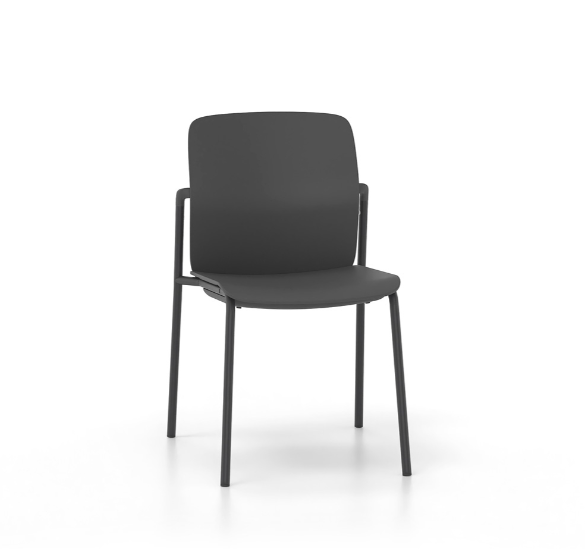 Κάθισμα Συνεργασίας Roll με επιφάνεια και μεταλλικό σκελετό σε απόχρωση μαύρο