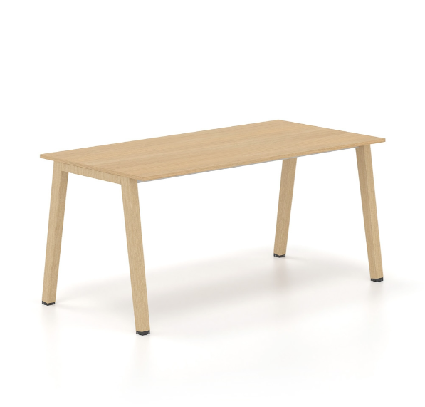 Γραφείο εργασίας Dromeas σειράς Tetra Α Wood διάστασης 160Χ80Χ73Η με σκελετό και επιφάνεια σε απόxρωση φυσικό δρυς