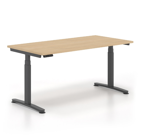 Ηλεκτρικά Ρυθμιζόμενο Γραφείο Εργασίας Alma HT διάστασης 140Χ80Χ65-129Η με σκελετό σε απόχρωση μαύρο και επιφάνεια σε απόχρωση φυσικό δρύς