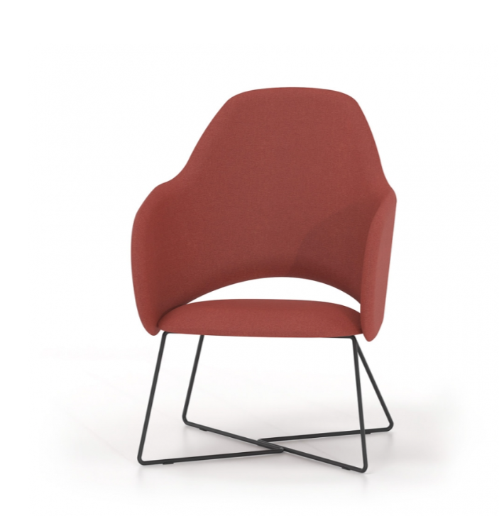 Πολυθρόνα Dromeas σειράς Forma Plus με επένδυση ύφασμα και βαμμένο σκελετό