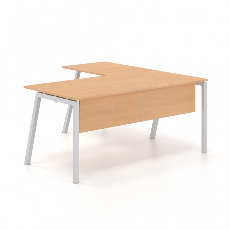 Γραφείο εργασίας Dromeas σειράς Neo Ceto με μετώπη και προέκταση